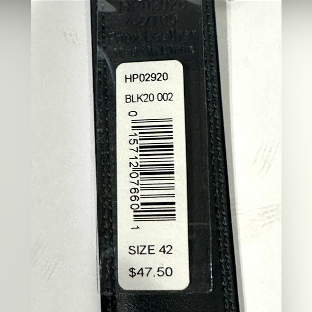 Perry Ellis Mens NEW Black Reversible Dress Belt Men's Sz 42 Faux Leather - Picture 9 of 10